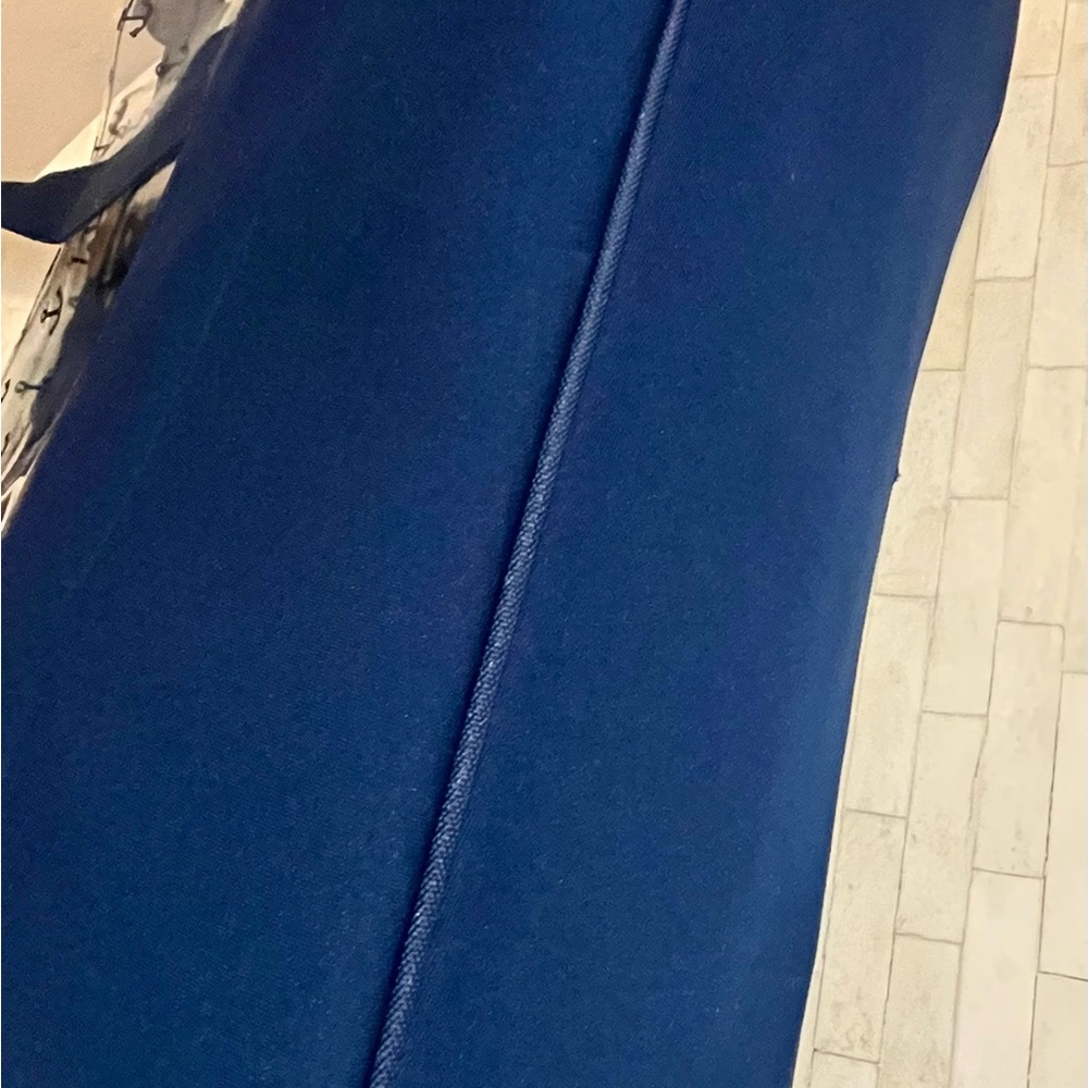 Navy Blue Anchor Print Transparent & Insulated Beach Nautical Tote Bag - Picture 4 of 14